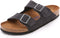 BIRKENSTOCK MEN'S SUEDE SOFT FOOTBED ARIZONA SANDAL - SIZE: MEN 9 - VELVET GRAY - Like New