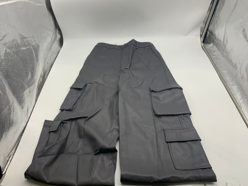 LOVE TREE WOMEN'S VEGAN LEATHER PANTS - SIZE: WOMEN L - GRAY - Brand New