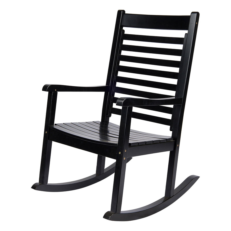 SHINE COMPANY MODERN WOOD ROCKING CHAIR ERGONOMIC WIDE SEAT - Scratch & Dent