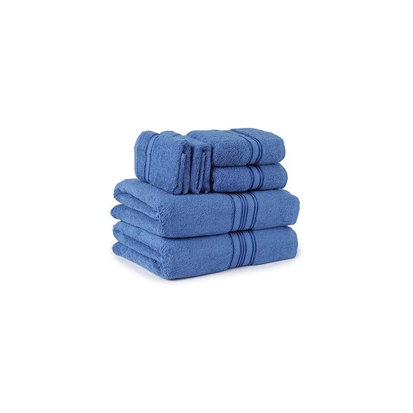 NOBLE HOUSE ULTRA SOFT 100% COTTON EXTRA HEAVY ABSORBENT 6PC BATH TOWEL - BLUE - Brand New