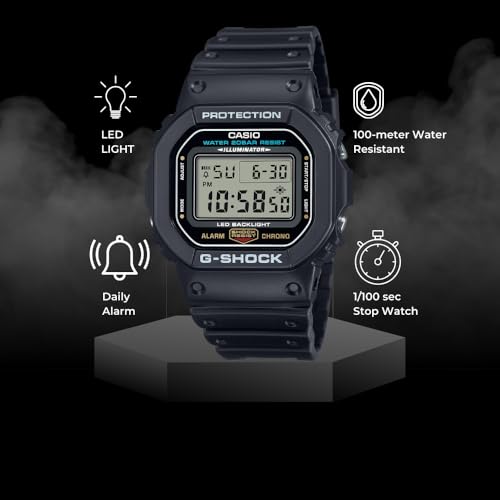 CASIO G-SHOCK SHOCK RESISTANT MEN WATER RESISTANT BLACK RESIN SPORT WATCH - Like New