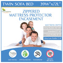 FOUR SEASONS ESSENTIALS SLEEPER SOFA TWIN SIZE MATTRESS PROTECTOR WHITE - Like New