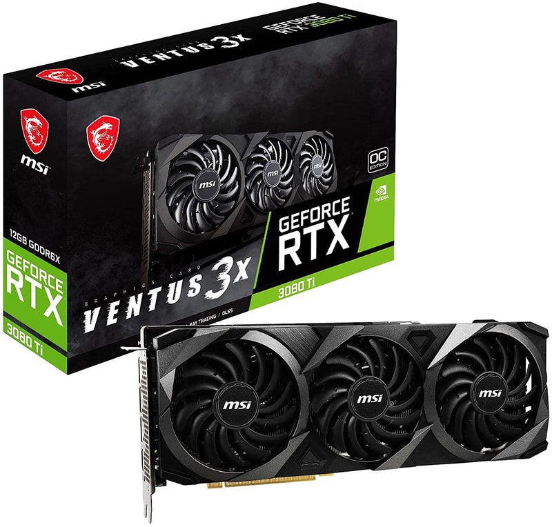 MSI GeForce RTX 3080 TI VENTUS 3X 12G Graphics Card RTX-3080-TI-VENTUS-3X-12G - Like New