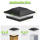BRIGHTEVER SOLAR POST CAP LIGHTS OUTDOOR 8-PACK WATERPROOF BLACK - Like New