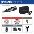 DREMEL 8250-5 12V W/ BRUSHLESS MOTOR - 5 ROTARY TOOL ACCESSORIES, 3AH BATTERY - Like New