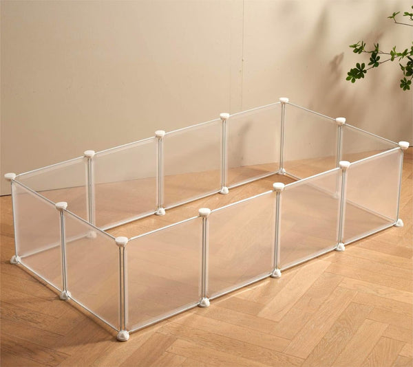LURIVA Transparent Clear Small Animal Playpen, 12x12", 12PK - Scratch & Dent