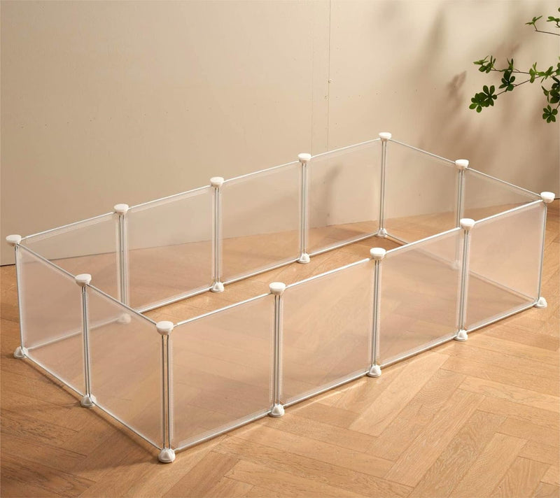 LURIVA Transparent Clear Small Animal Playpen, 12x12", 12PK - Scratch & Dent