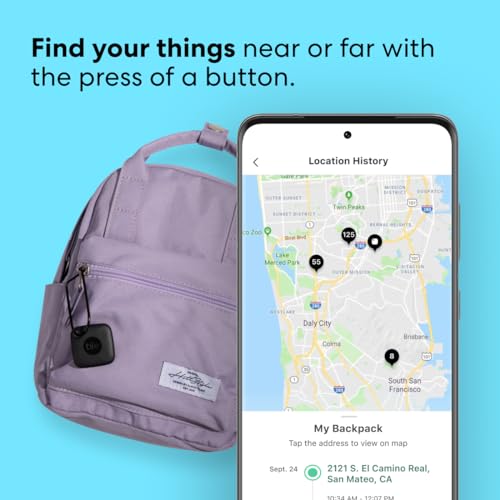 TILE MATE 1 PACK. BLUETOOTH TRACKER, KEYS FINDER, ITEM LOCATED - BLACK - Brand New