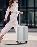 LUGGEX Aluminum Frame Hard Shell Carry On Luggage, White-B0B77VP2C9 - Brand New