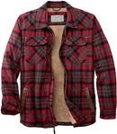 Legendary Whitetails Men's Tough as Buck Sherpa Lined Flannel Rugged Red Plaid L - Brand New