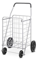 Whitmor Deluxe Utility Foldable Shopping Cart with Wheels 100 Lb Capacity Gray - Like New