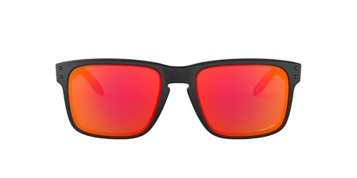 Oakley Men's Oo9102 Holbrook Square Matte Black/Prism Ruby Size 57 - Like New