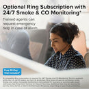 KIDDE SMART SMOKE AND CARBON MONOXIDE DETECTOR RING APP 30CUAR - WHITE - Like New