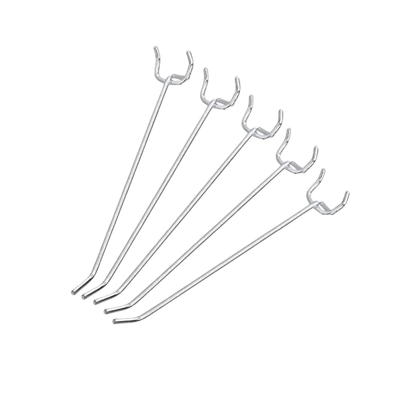 NEIKO 53102A 6” PEGBOARD HOOK ORGANIZER KIT, 50 PACK, HANGING HOOKS - SILVER - Like New