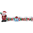 GEMMY 12' AIRBLOWN INFLATABLE SANTA CLAUS W/MERRY CHRISTMAS SIGN DECORATION RED - Like New