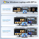 USB C Docking Station Dual Monitor HDMI Adapter USB C Hub Multi Adapt - Black - Like New