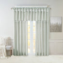MADISON PARK LILLIAN TWISTED TAB LIGHT FILTERING LINED CURTAIN - LIGHT BLUE - Like New