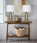 Grandview Maya 27" Metal Table Lamp Set of 2 B07HY5CHYK - Pewter - Brand New