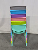 AXIDOU 6 PACK PREMIUM 11" H PLASTIC STACKABLE SCHOOL CHAIRS - MULTICOLOR - Like New