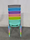 AXIDOU 6 PACK PREMIUM 11" H PLASTIC STACKABLE SCHOOL CHAIRS - MULTICOLOR - Like New