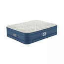 SEALY ALWAYZAIRE TOUGH GUARD DUVET MATTRESS QUEEN BUILT-IN PUMP - BEIGE/BLUE - Like New