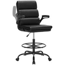 AMSEATEC DRAFTING CHAIR TALL OFFICE FOOTREST FOR STANDING DESK - BLACK - Like New