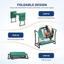 INFINIPOWER GARDEN KNEELER AND SEAT, FOLDABLE KNEELING , 2 TOOL POUCHES - GREEN - Like New