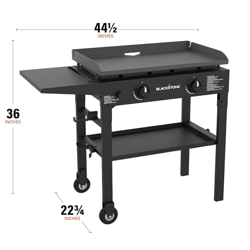 BLACKSTONE FLAT TOP GAS GRILL GRIDDLE 2 BURNER PROPANE 1517AZ - BLACK - Like New