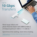 D-Link 10-in-1 USB-C Hub Max 100W Power Delivery Dual 4K HDMI Ports DUP-A01 - Like New