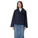 MD-30247001 DEE OCLEPPO WOMEN'S HALLIE CROPPED TRENCH COAT WOMEN XS NAVY - Like New