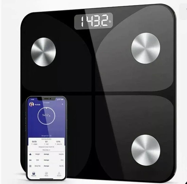 MOSPRO BODY COMPOSITION SCALE FG263LB DIGITAL BATHROOM WEIGHT 400 LB - BLACK - Like New