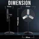 TORNADO 30" HIGH VELOCITY PEDESTAL FAN 8850 CFM METAL 3 SPEED - BLACK - Like New