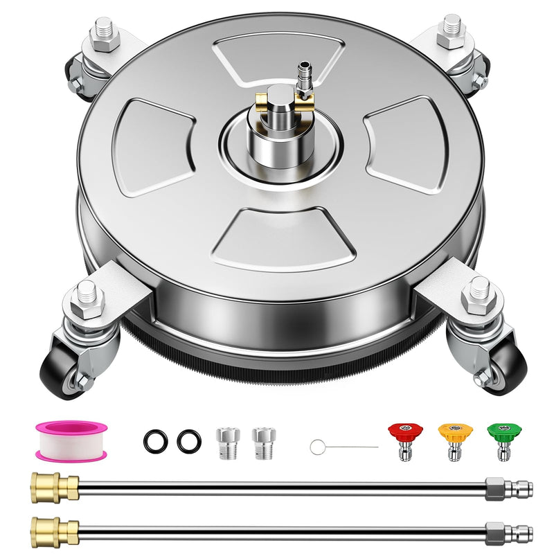 NEZION 14" PRESSURE WASHER SURFACE 4 WHEELS, STAINLESS STEEL - Scratch & Dent