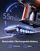 WLUPEL CORDLESS VACUUM CLEANER 38KPA STICK VACUUM CLEANER - ORANGE/PURPLE - Like New