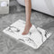 RICHARDS BATH MAT STONE BATHROOM MAT QUICK DRY & ANTI-SLIP WHITE MARBLE - Brand New