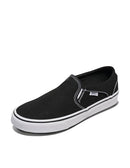 V1R8 VANS WOMEN'S ASHER ADULT LOW CANVAS SHOES SIZE 5 BLACK/WHITE - Like New