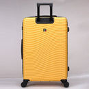 TUCCI ITALY SPETTRO 3-PIECE EXPANDABLE HARDSIDE SPINNER LUGGAGE 20/28/30 YELLOW - Like New