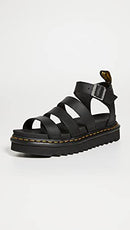 Dr. Martens Womens Blaire Fisherman Sandal - Black Hydro Leather - 8 US - Like New