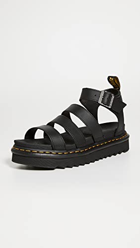 Dr. Martens Womens Blaire Fisherman Sandal - Black Hydro Leather - 8 US - Like New