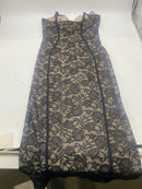 POPILUSH SHAPEWEAR ALL-LACE HOURGLASS CORSET SLIT MIDI DRESS - SMALL - BLACK - Brand New