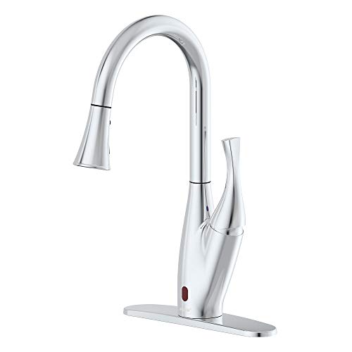 BIO BIDET FLOW X TOUCHLESS KITCHEN FAUCET WITH PULL DOWN HIGH SINGLE HANDLE - Like New