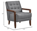 LEXICON CRAFTON LEATHER ACCENT CHAIR IN DARK GRAY - Like New