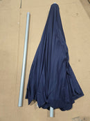 ASTELLA 7.5-FOOT ALUMINUM MARKET PATIO UMBRELLA - NAVY BLUE/VALANCE - Like New