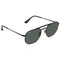 Ray-ban RB3609 148/71 54MM Unisex Square Sunglasses Black Frame Green Lenses Like New