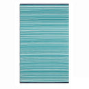 Trava Home IndoorOutdoor Rug, Easy to Clean, WaterResistant, 6'x9', Blue Stripe - Brand New