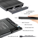 ROOFULL External CD DVD +/-RW Drive USB 3.0 USB-C Portable CD & DVD ROM ECD829-Y Like New