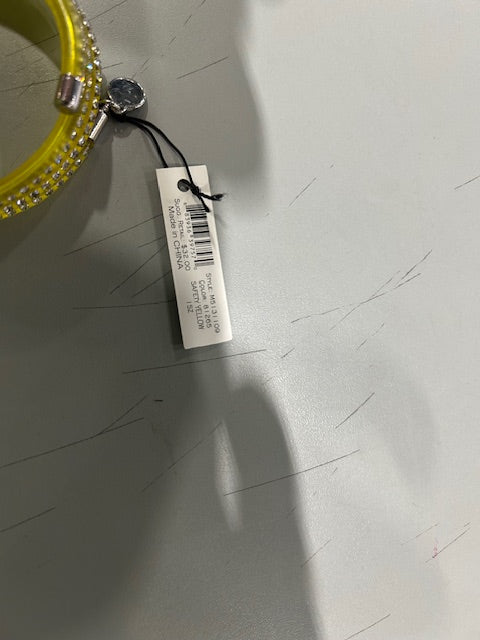 MARC BY MARC JACOBS YELLOW SLINKY WRIST BRACELET WITH SILVER JEWELS - YELLOW - Brand New