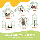 TINY LAND FORT BUILDING KIT CREATIVE FORT INDOOR OUTDOOR FOR KIDS - ORANGE/GREEN - Brand New