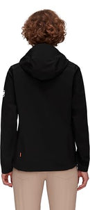 1011-02460 MAMMUT OUTDOOR SOFTSHELL HOODED JACKET WOMEN BLACK XL - Like New