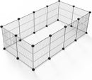 LURIVA DIY Animal Playpen Indoor Portable Metal Wire Yard Fence PP-12BK - Black Like New